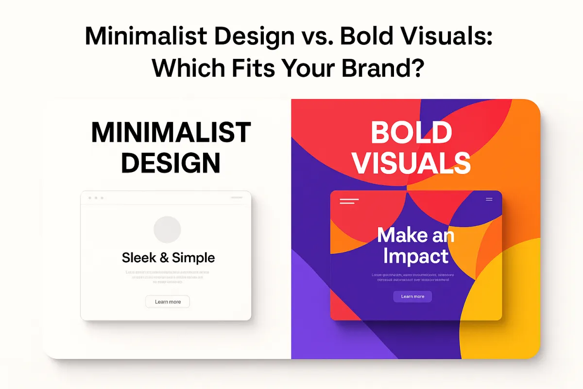Minimalist design vs. bold visuals: which fits your brand?