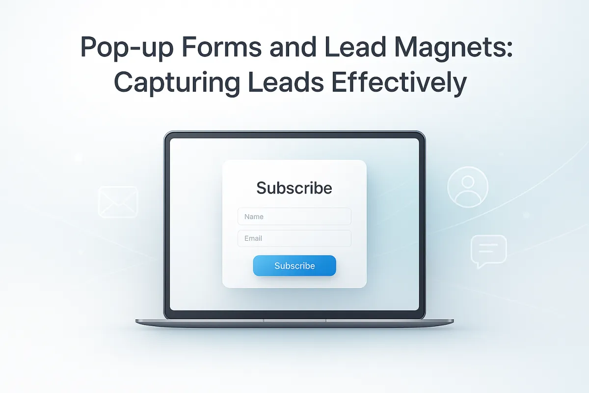Pop-up Forms and Lead Magnets: Capturing Leads Effectively