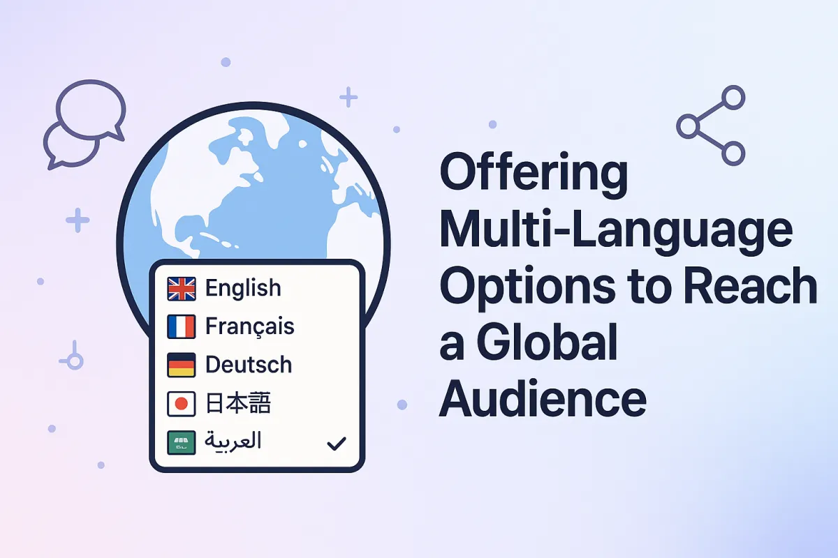 Offering multi‑language options to reach a global audience