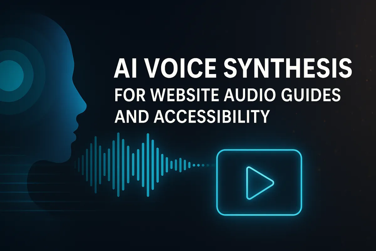 AI voice synthesis for website audio guides and accessibility