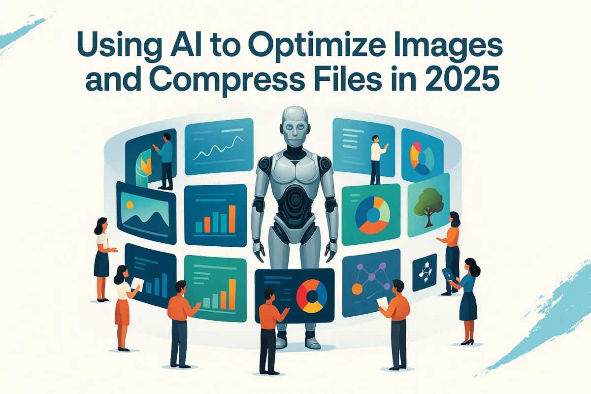 Using AI to optimize images and compress files (60 % of designers use AI to generate media assets)