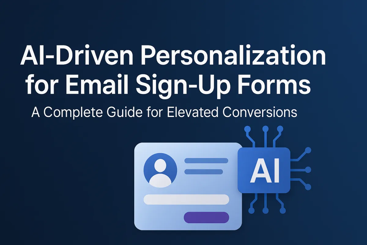 AI‑driven personalization for email sign‑up forms