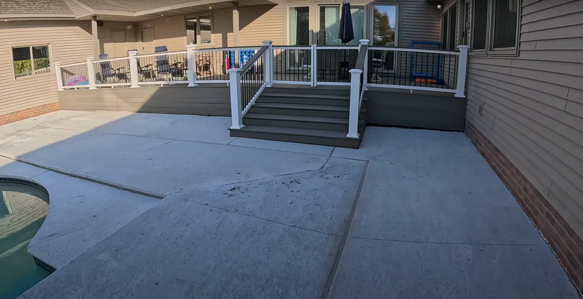 Concrete stairs and steps
