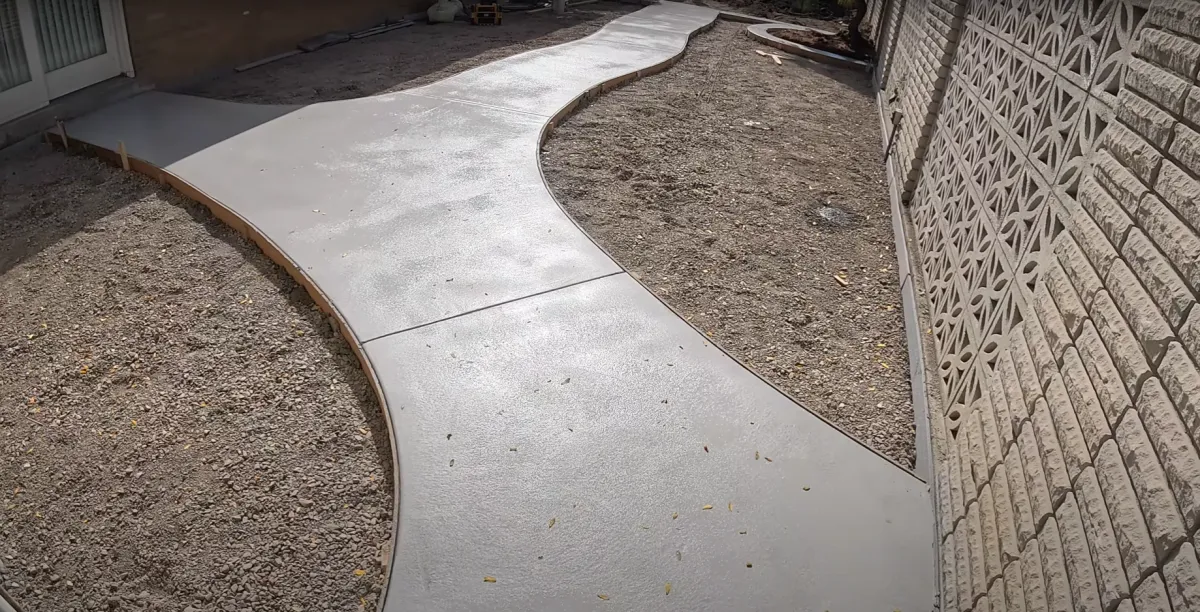 Concrete walkway