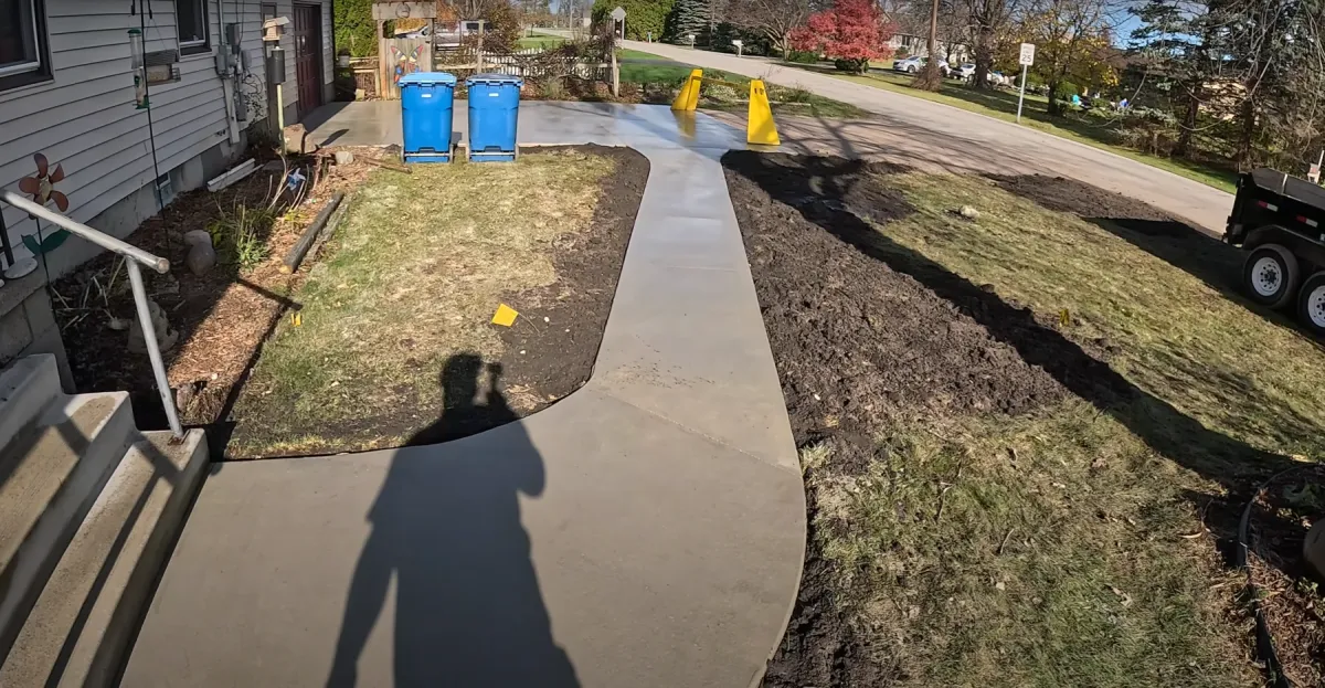 Concrete walkways