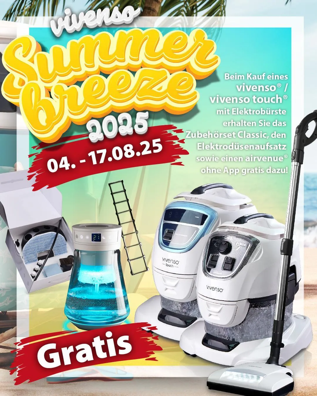 beim kauf eines vivenso / vivenso touch mit elektrodüse erhalten sie das classic set, den schutzadapter und einen airvenue ohne app gratis dazu