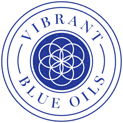 vibrant blue essential oils logo