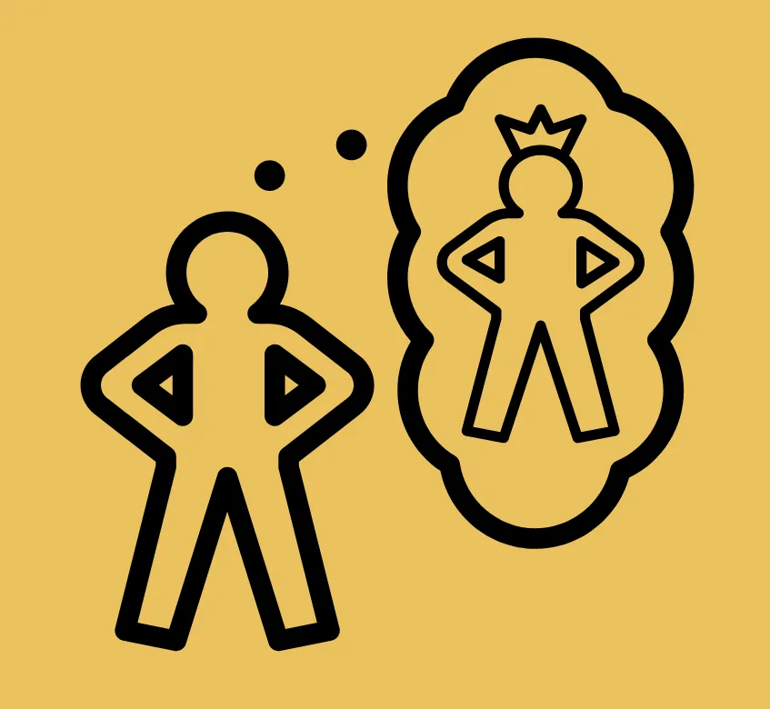 Two stylized human figures