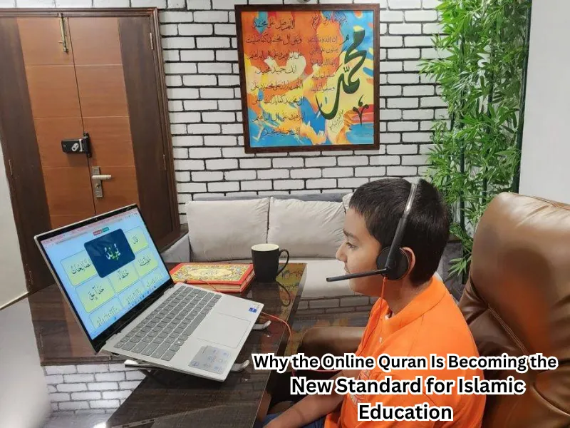 Student studying Quran online at home, representing flexible and global Quran learning