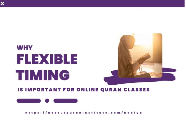 Image shows a clock symbolizing flexible timings for online Quran learning.
