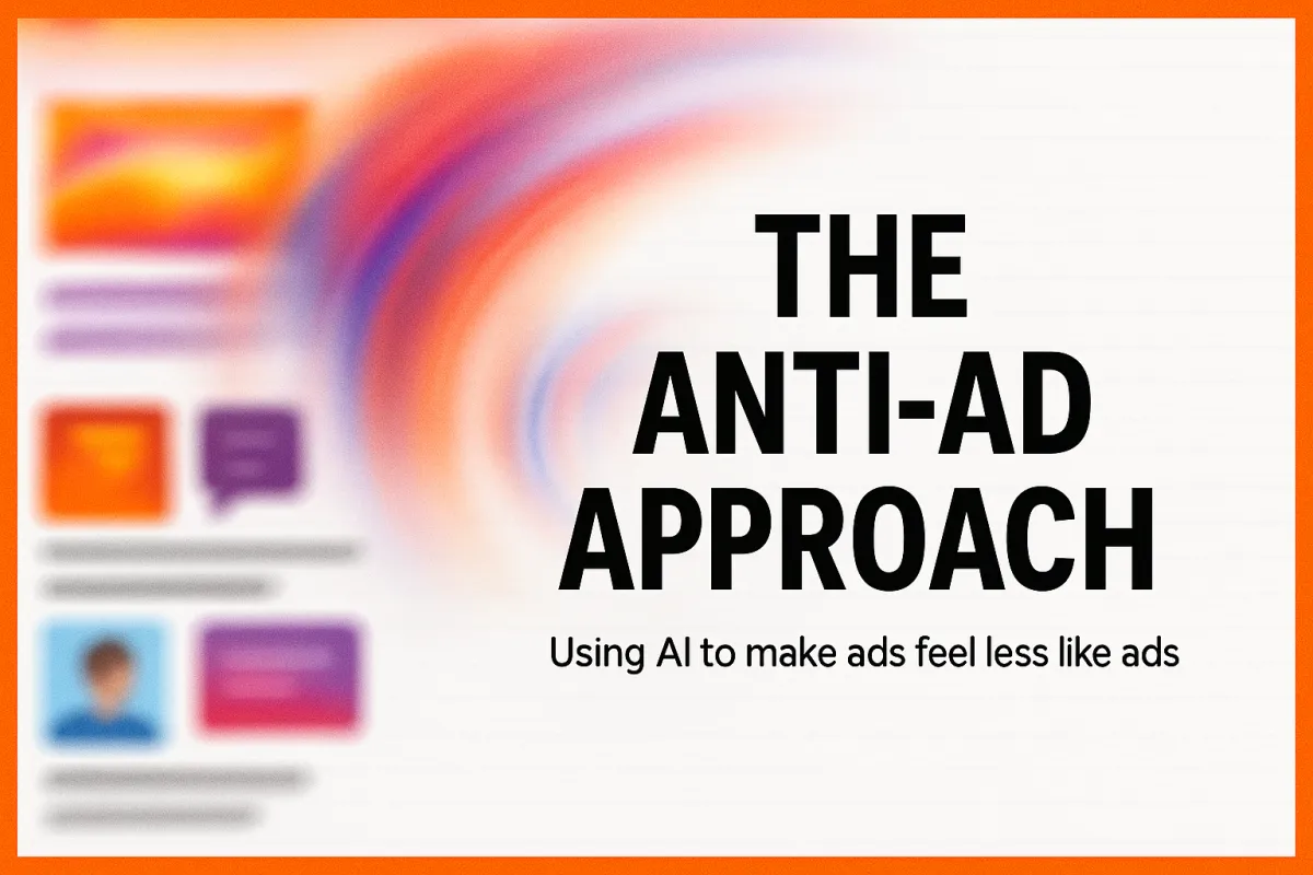 The Anti‑Ad Approach: Using AI to Make Ads Feel Less Like Ads.