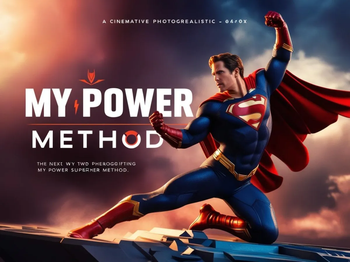 Superheld und im Hintergrund die Power Methode