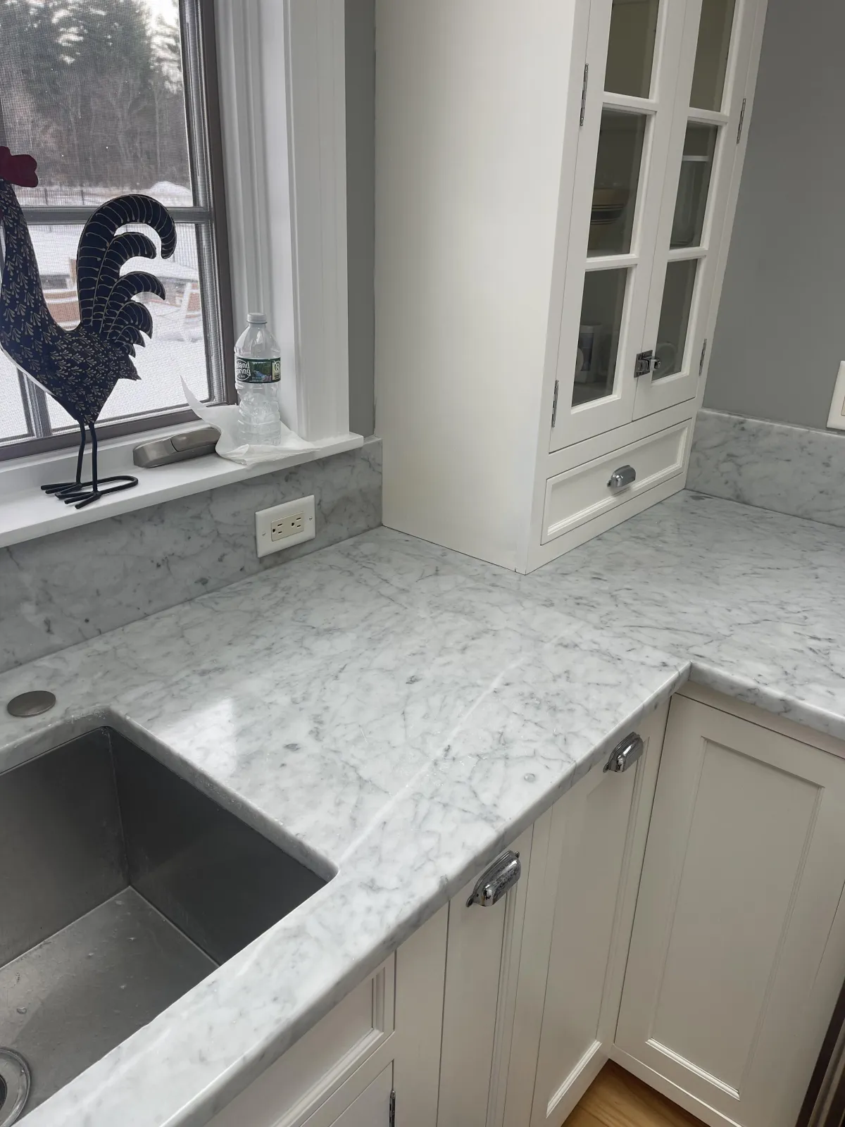 Refinished Marble Countertop After 30 Years – Restored to Glossy Perfection