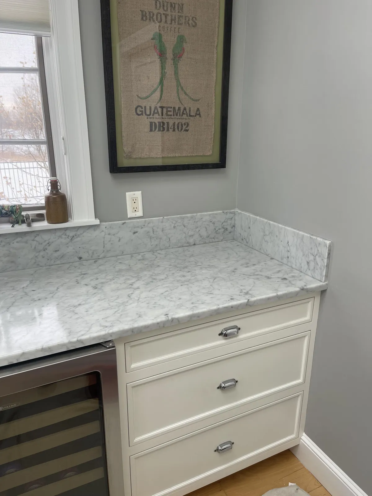 Refinished Marble Countertop After 30 Years – Restored to Glossy Perfection