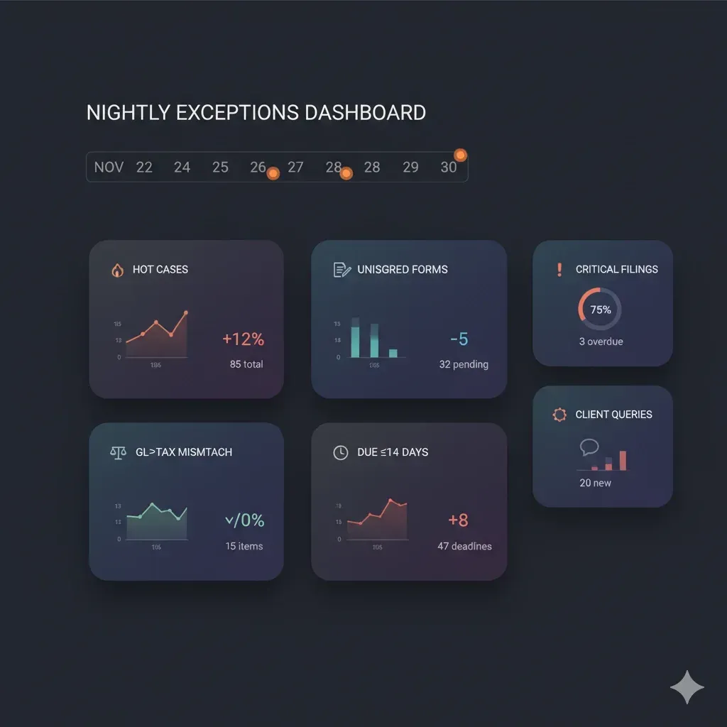 AI “Always-On” Checks for Tax Firms: Nightly Monitoring Guide