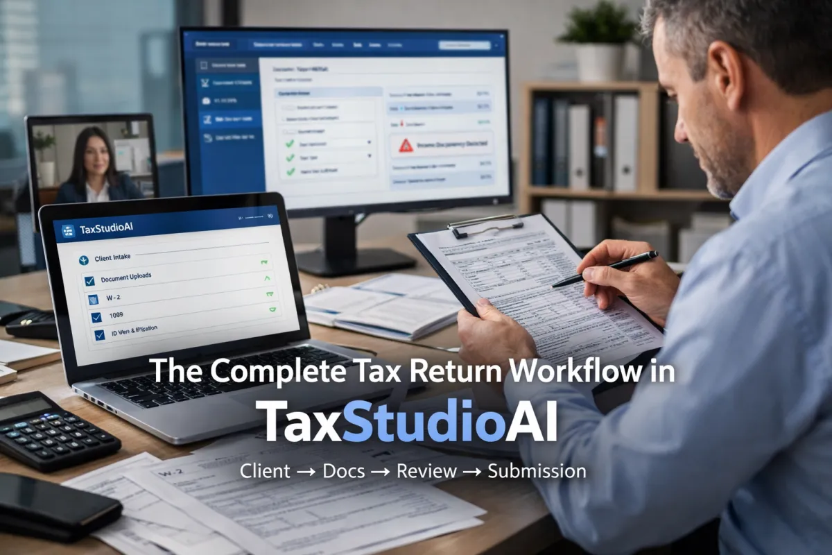 How TaxStudioAI Manages the Full Tax Return Process