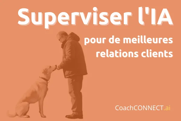 titre d'image de blog avec un chien superviser par son proprietaire