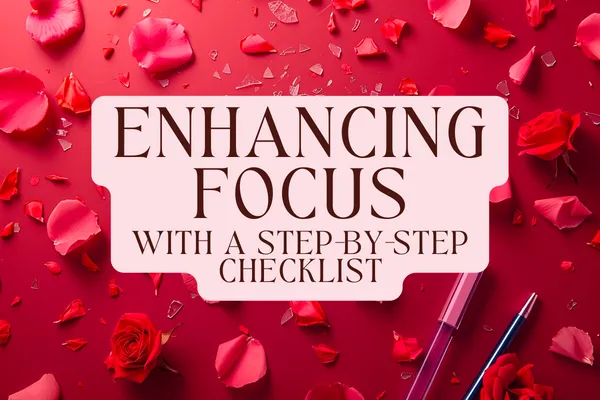 Enhancing focus with a step by step checklist