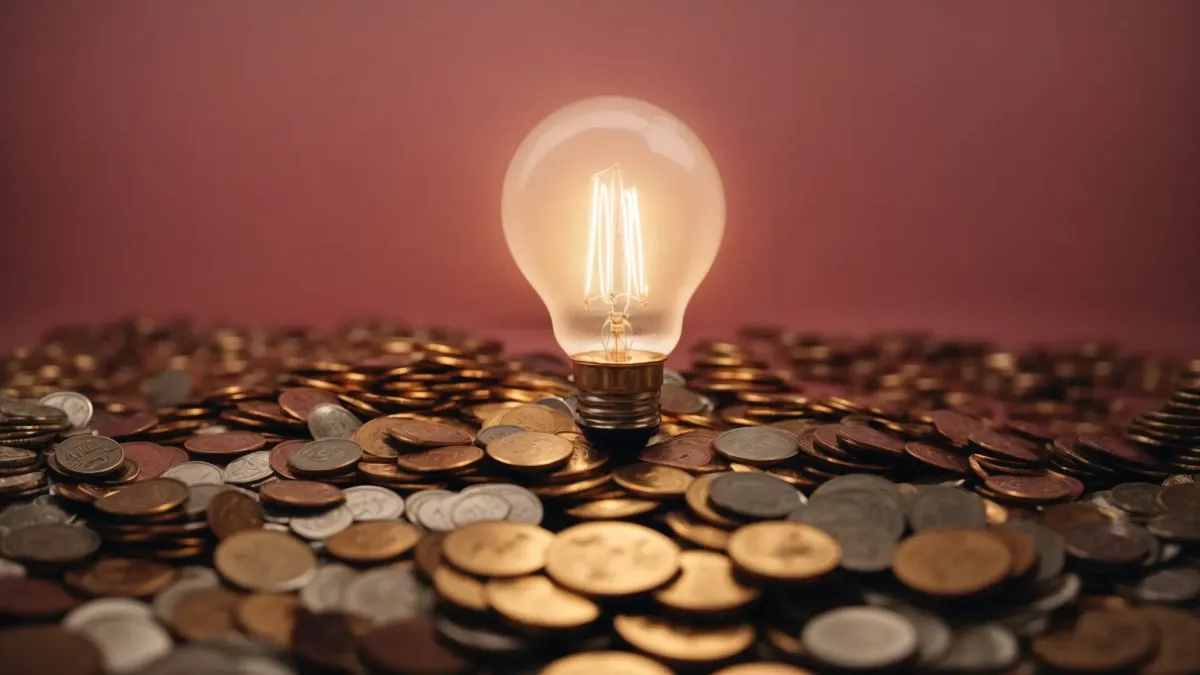 light bulb over money