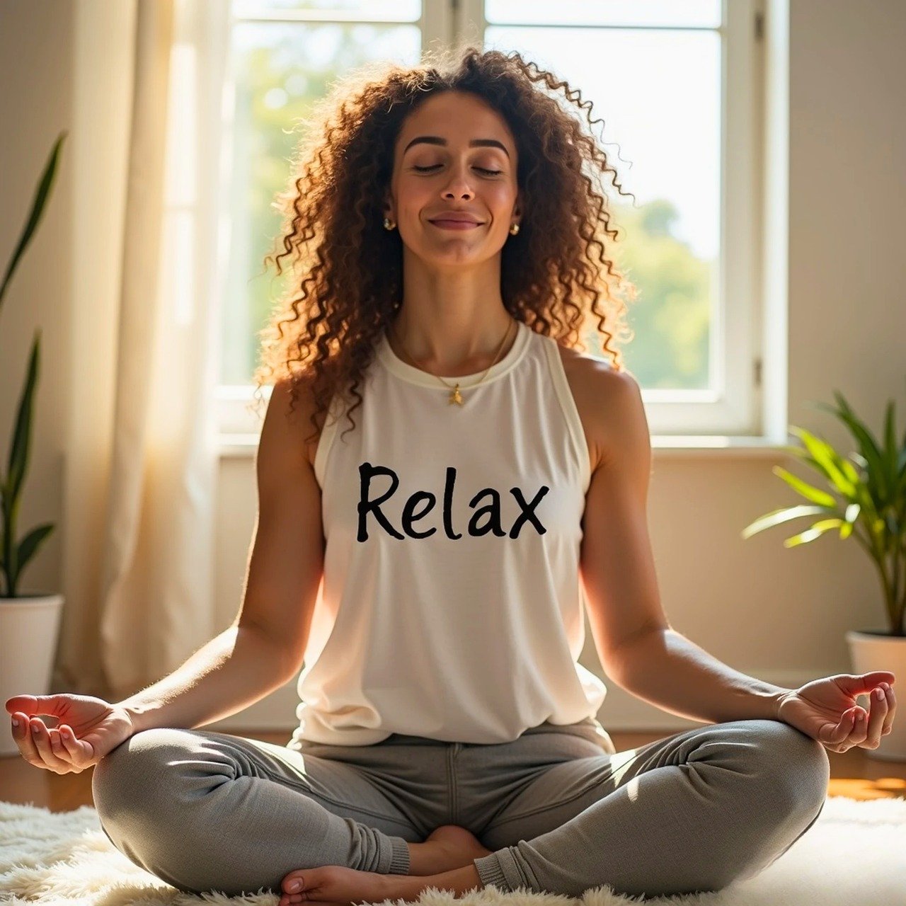 Woman meditating