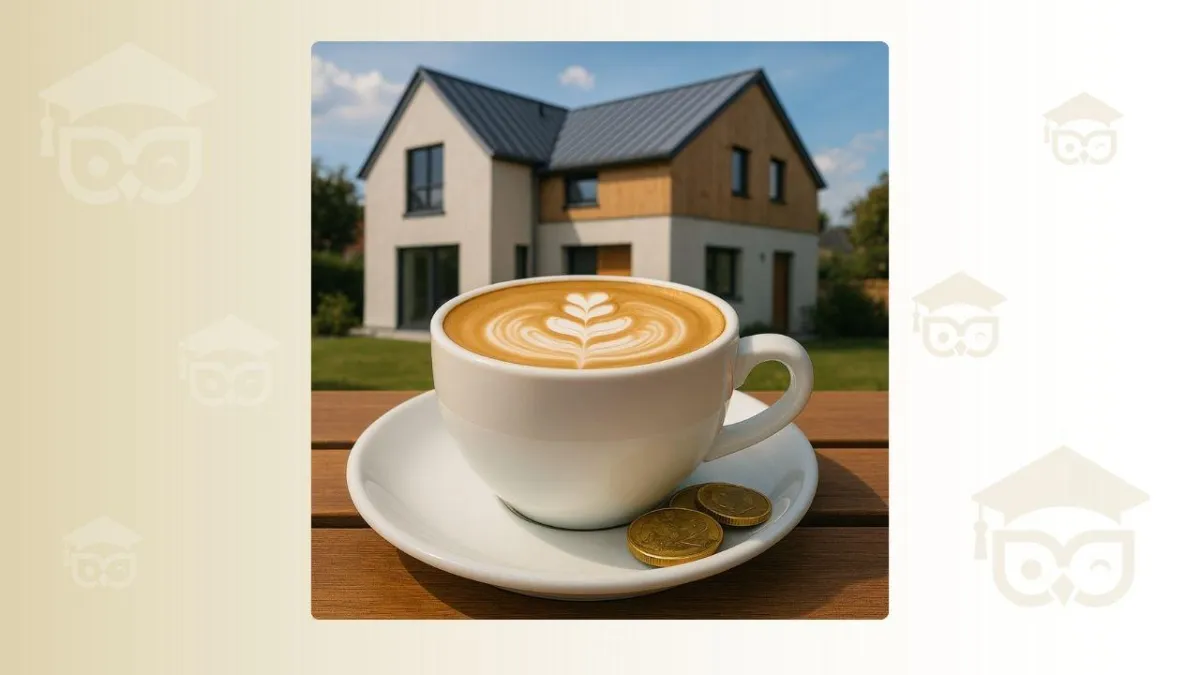 Coffee in front of house