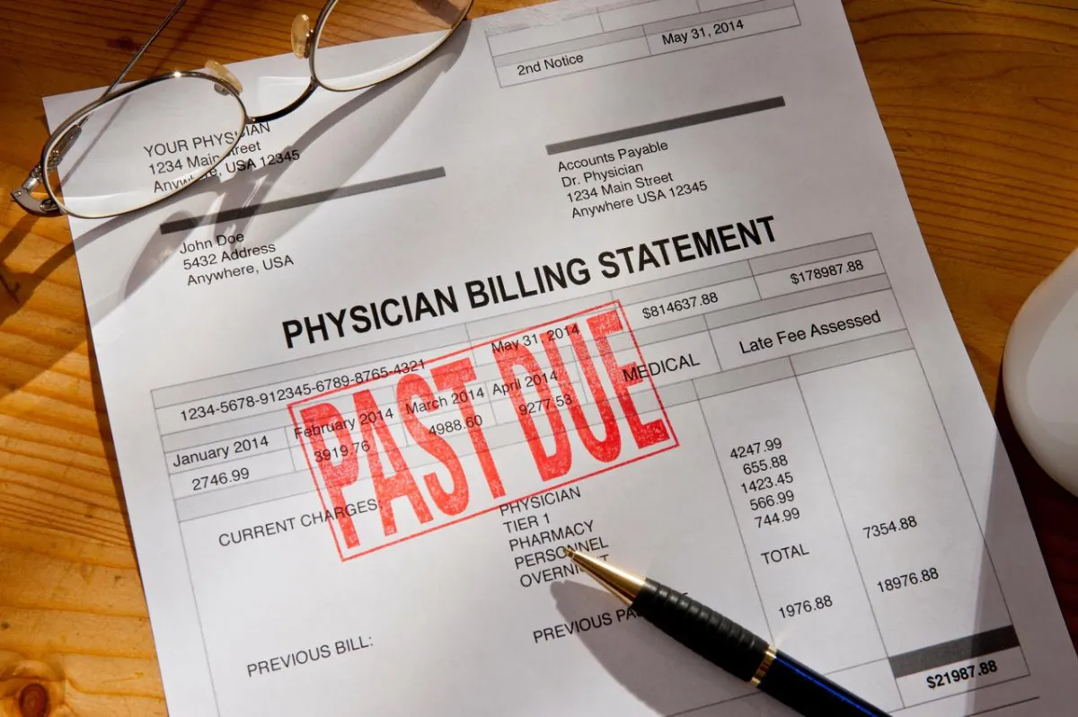 physician billing statement past due