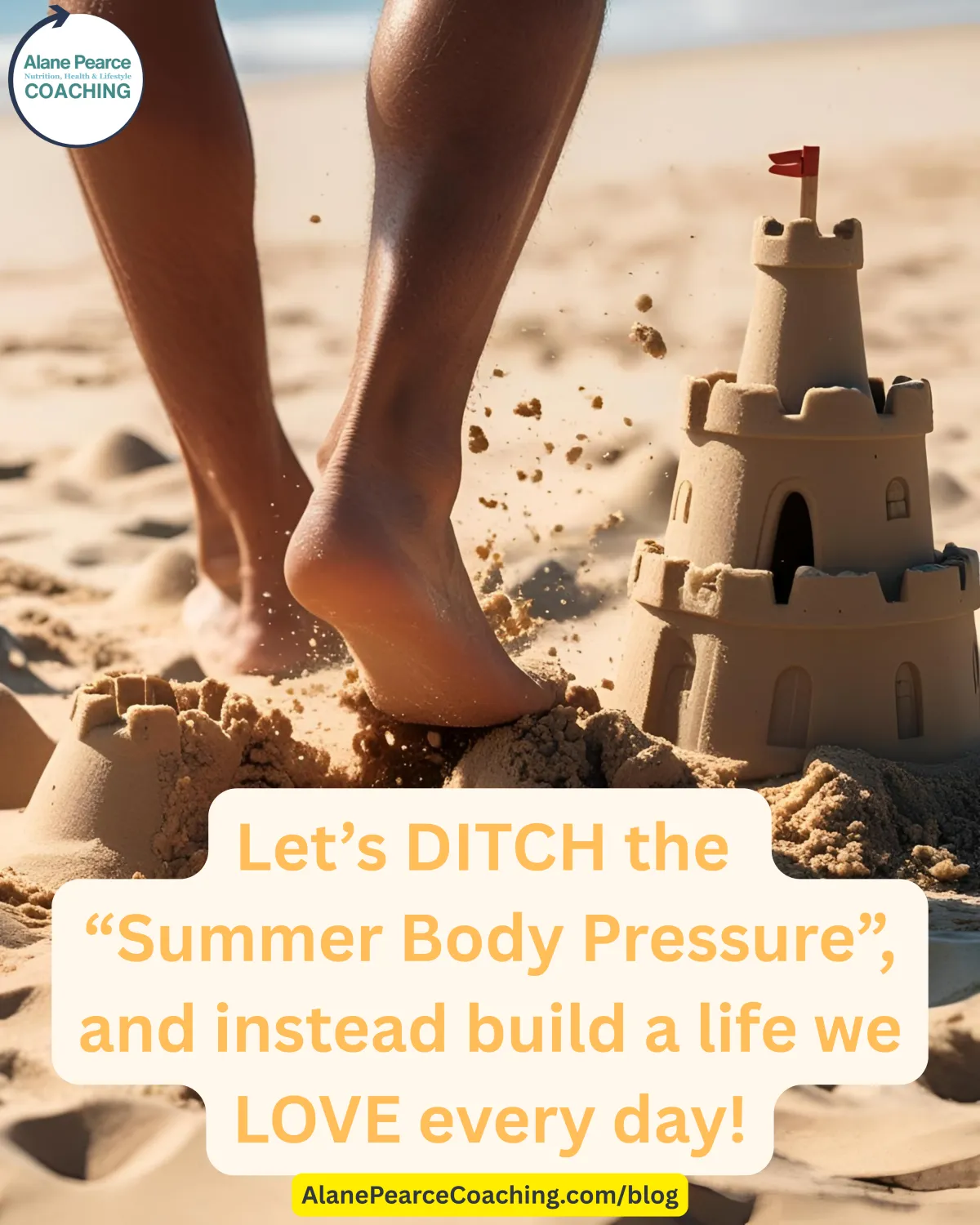 kcik down a sandcastle