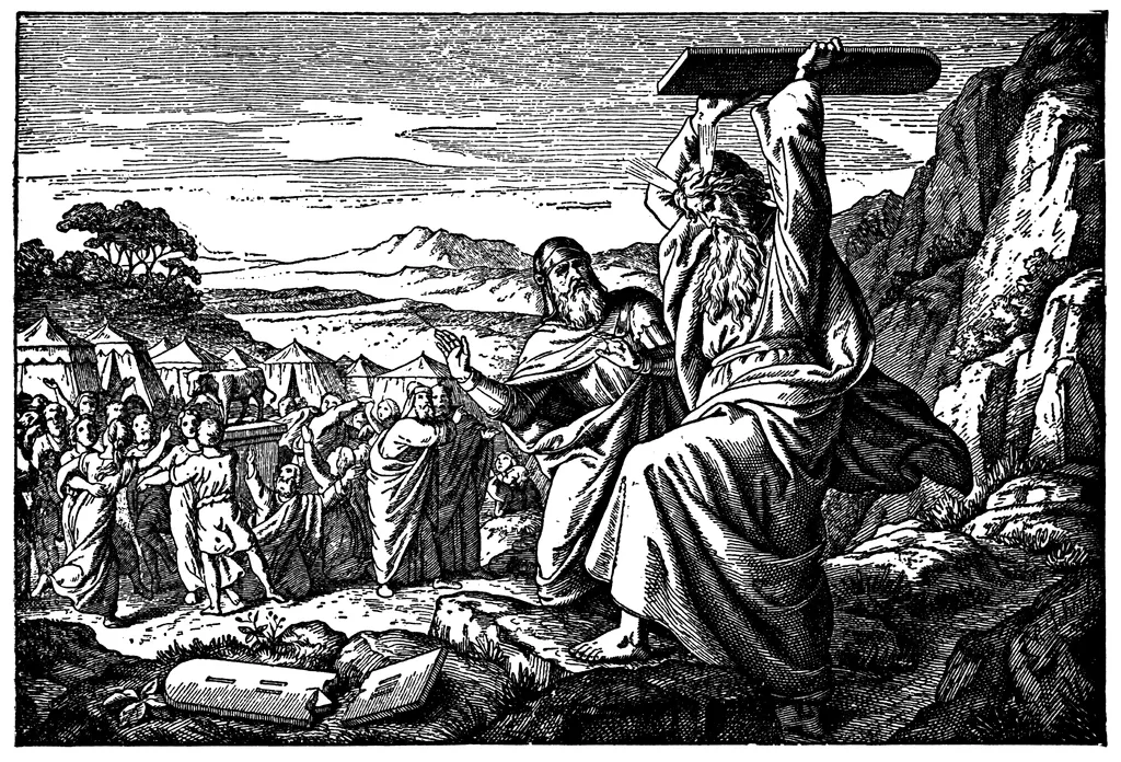 moses breaking the tablets