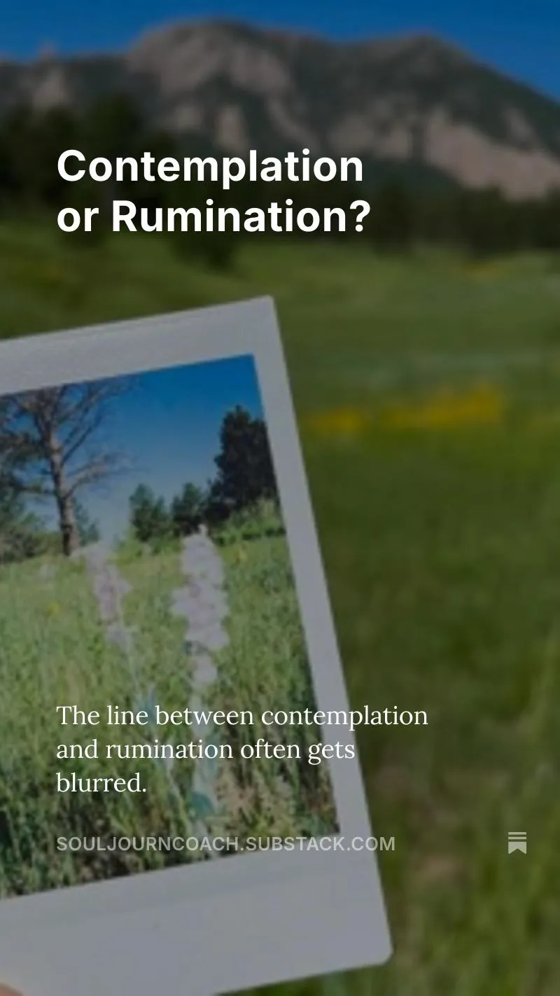 Contemplation or Rumination?
