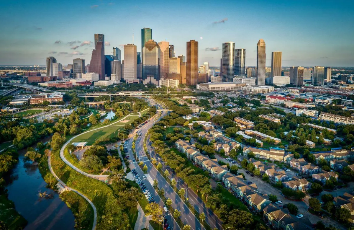 Houston Downtown City Skyline