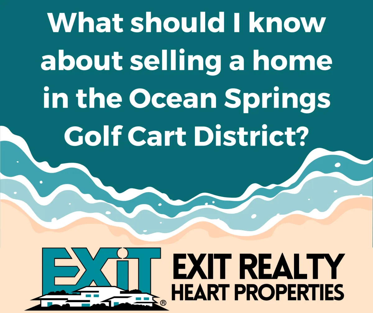 What should I know about selling a home in the Ocean Springs Golf Cart District?