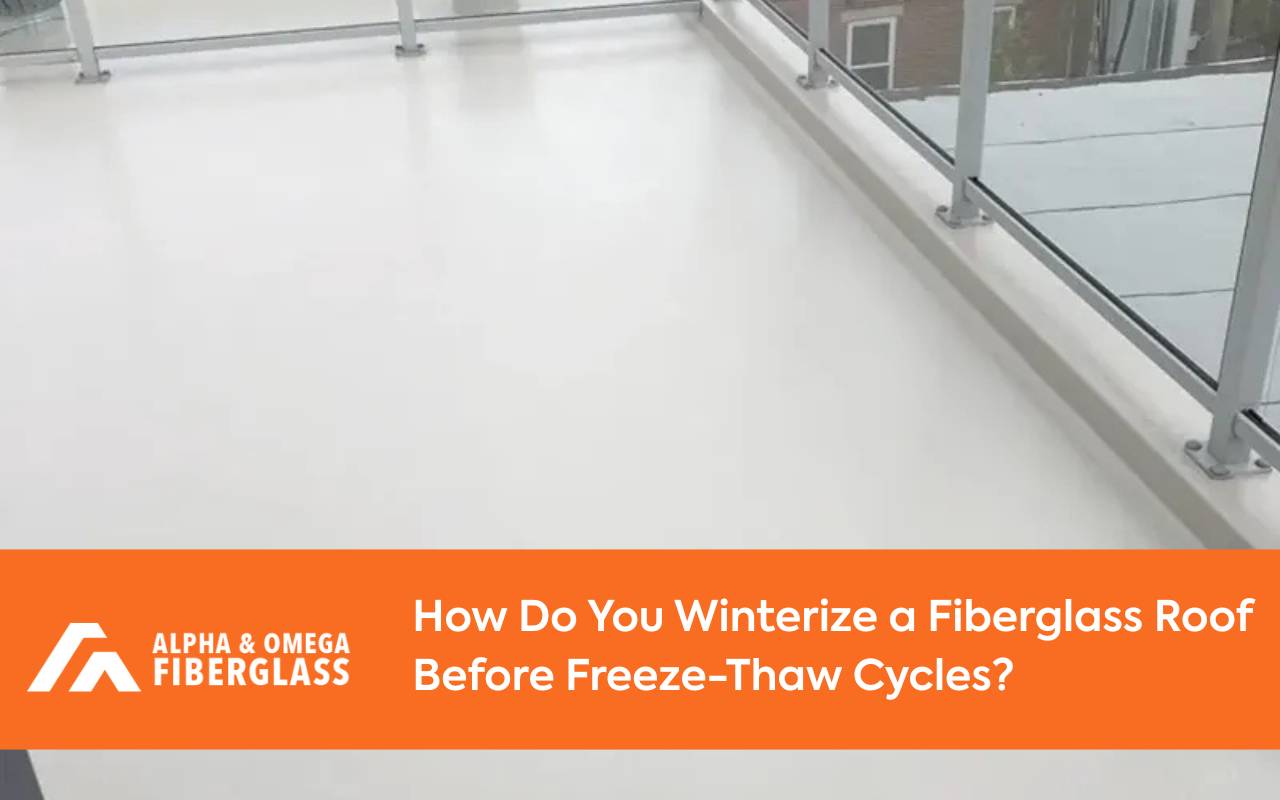 Applying cold-weather sealants to Winterize Fiberglass Roof seams and flashings