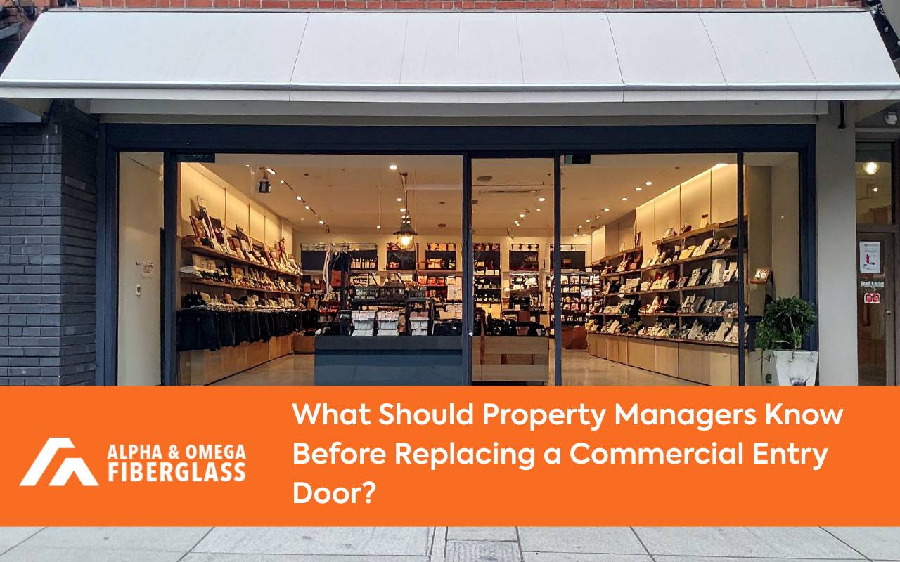 Modern lobby with entry door installation commercial upgrade providing secure access and a professional first impression