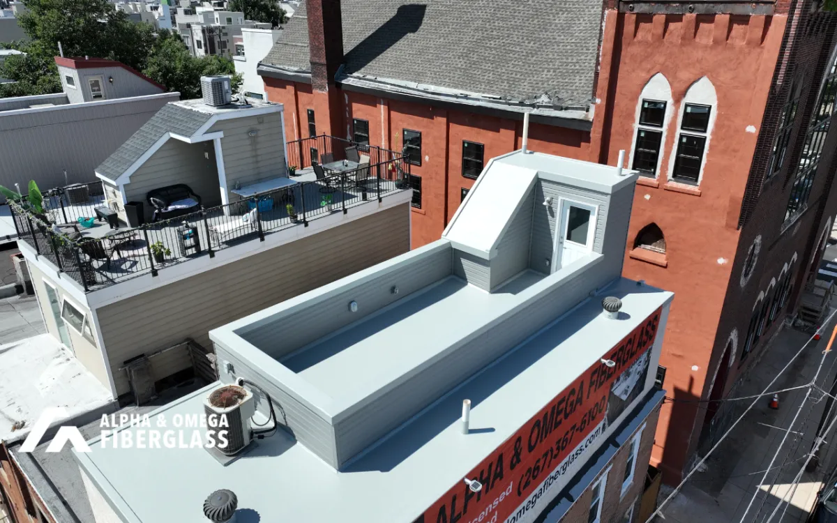 Fiberglass roof coatings lifespan inspection checklist on a residential roof