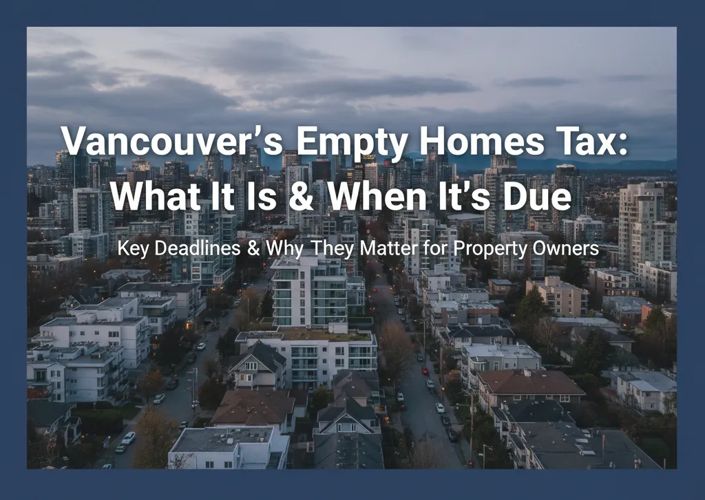 Vancouver Empty Homes Tax Deadline: What Property Owners Need to Know (and Why It Matters in Today’s Market)