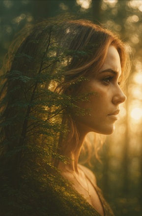 refelction of me in woods