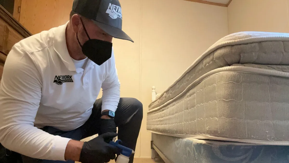 craig broadhead doing a bed bug treatment to stop them from spreading