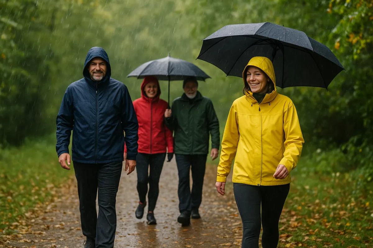 Ontdek waarom wandelen in de regen goed is voor je lijf, hoofd én humeur.