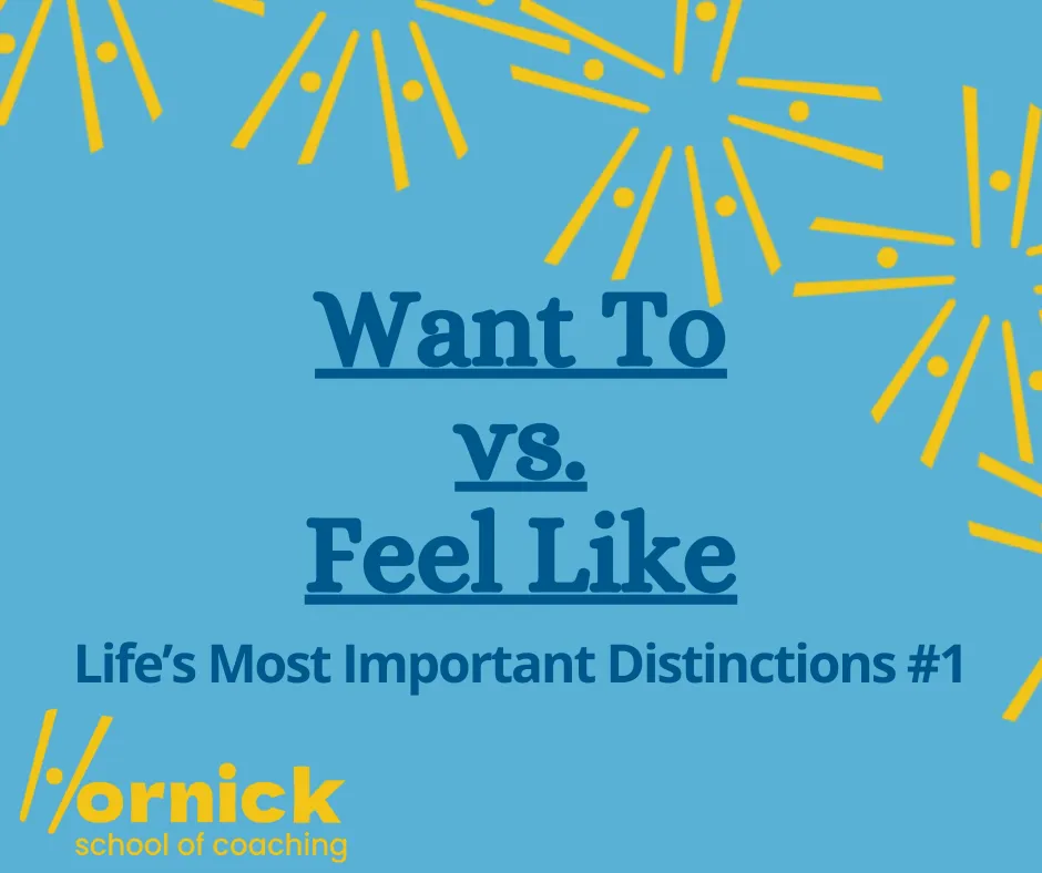 Want To vs. Feel Like - Life’s Most Important Distinctions #1