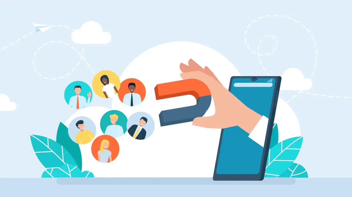 Digital marketing customer acquisition strategies attracting B2B prospects with magnet