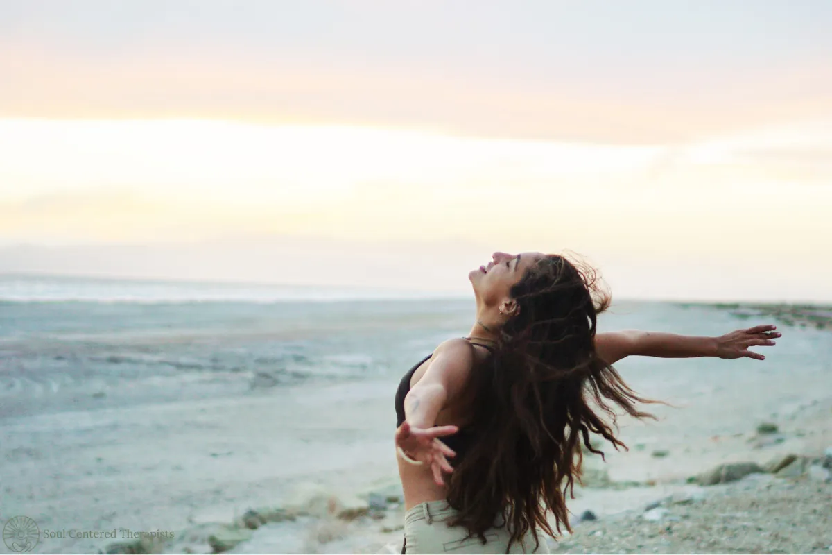 Woman relieved of anxiety after an intensive therapy retreat