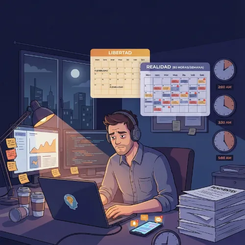 La Paradoja Del Tiempo: Cómo Un "Jefe" Freelancer Termina Trabajando 80 Horas A La Semana
