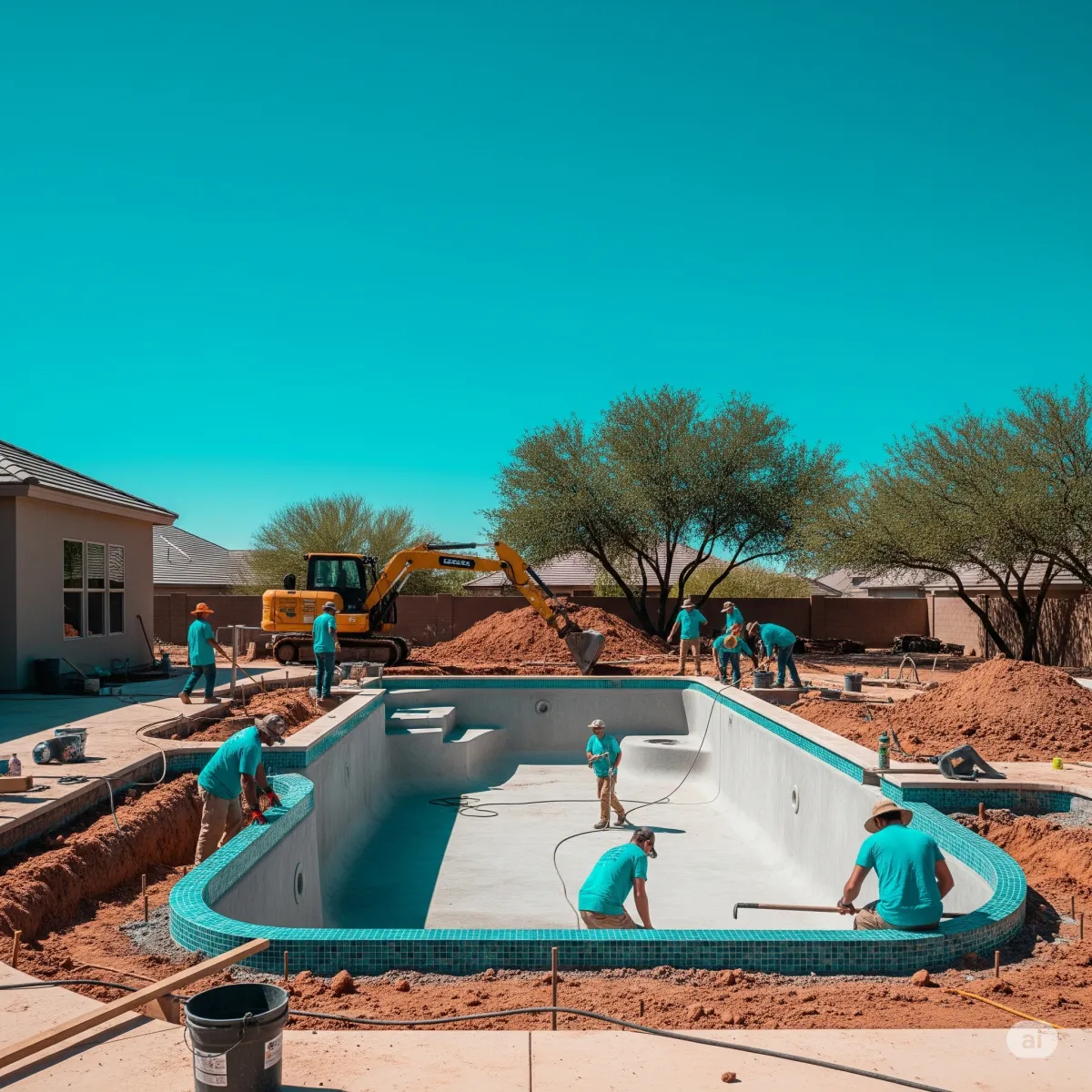 pool being built