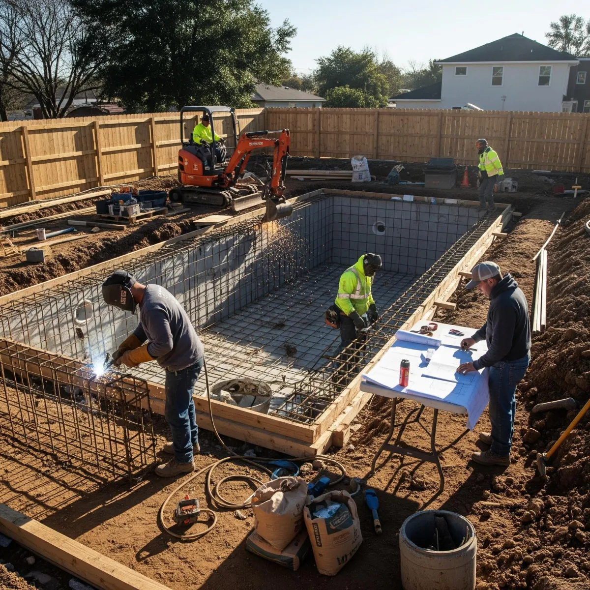 pool being built