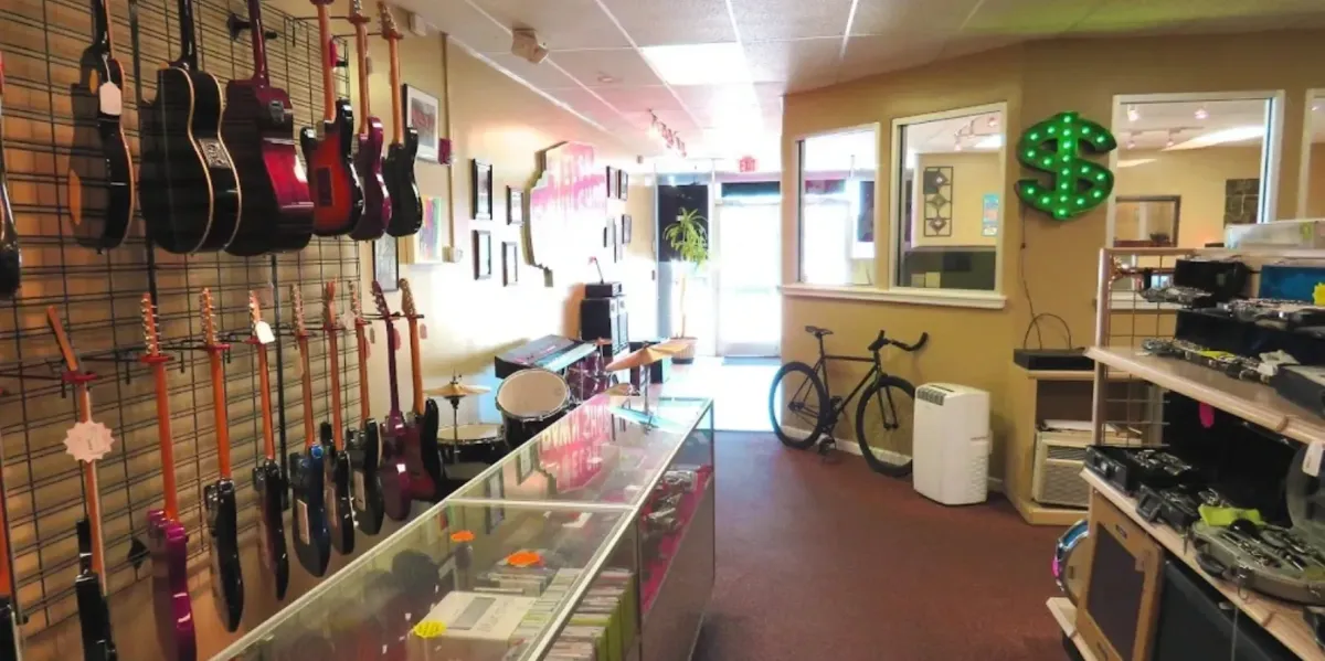 a photo inside welsh pawn shop