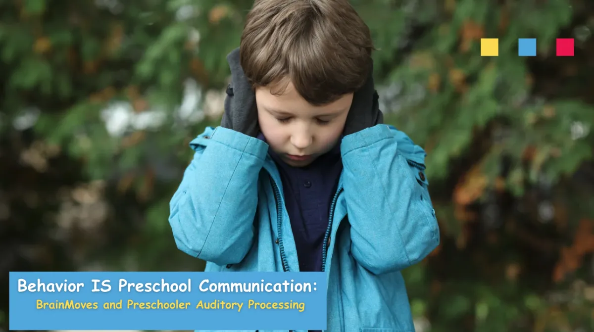 child holding his ears about to have a meltdown