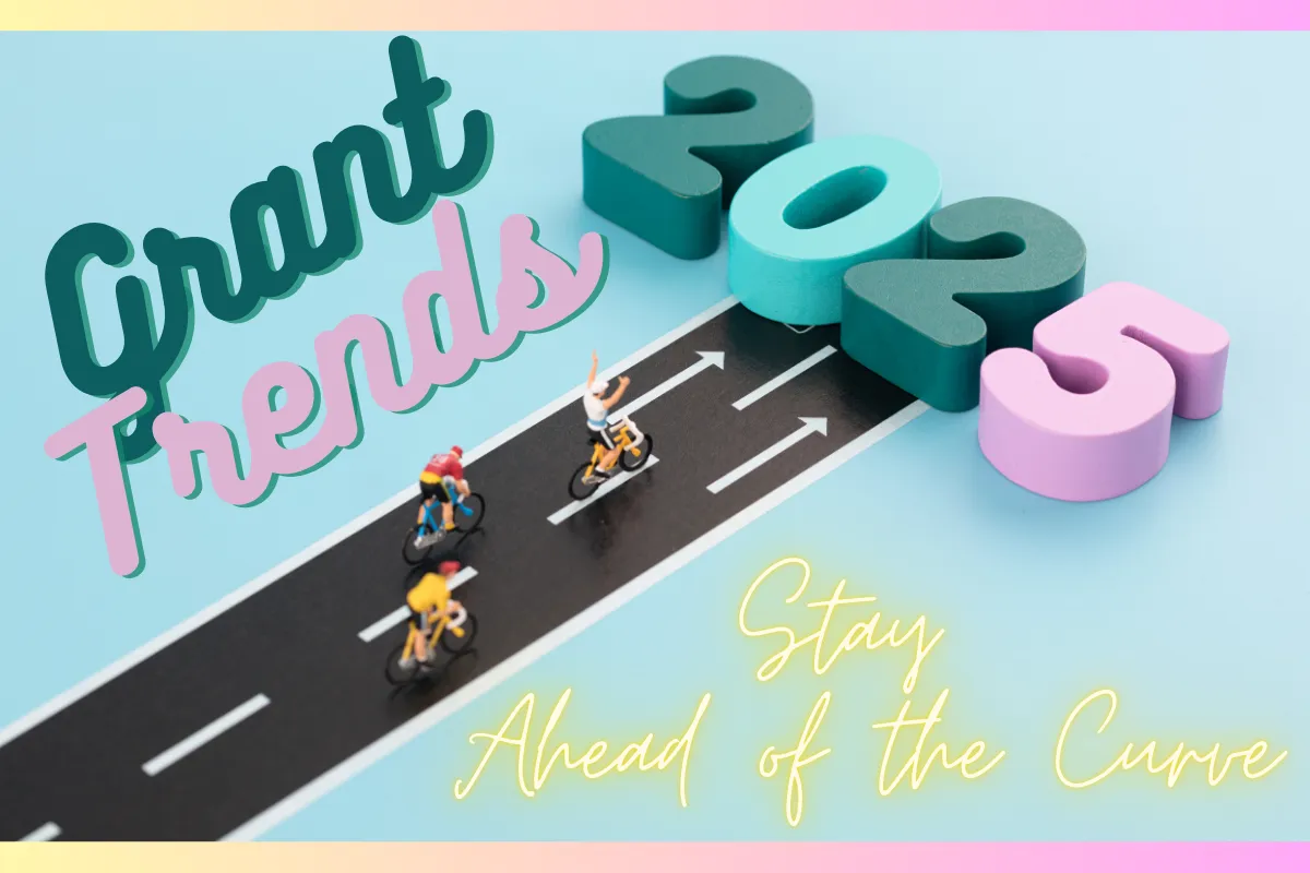 2025 grant trends image of three bicycle racers staying ahead of the curve