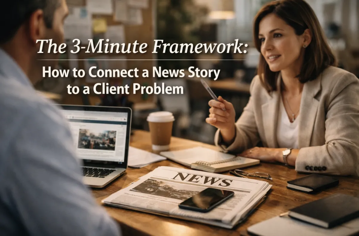 The 3-Minute Framework: How to Connect a News Story to a Client Problem
