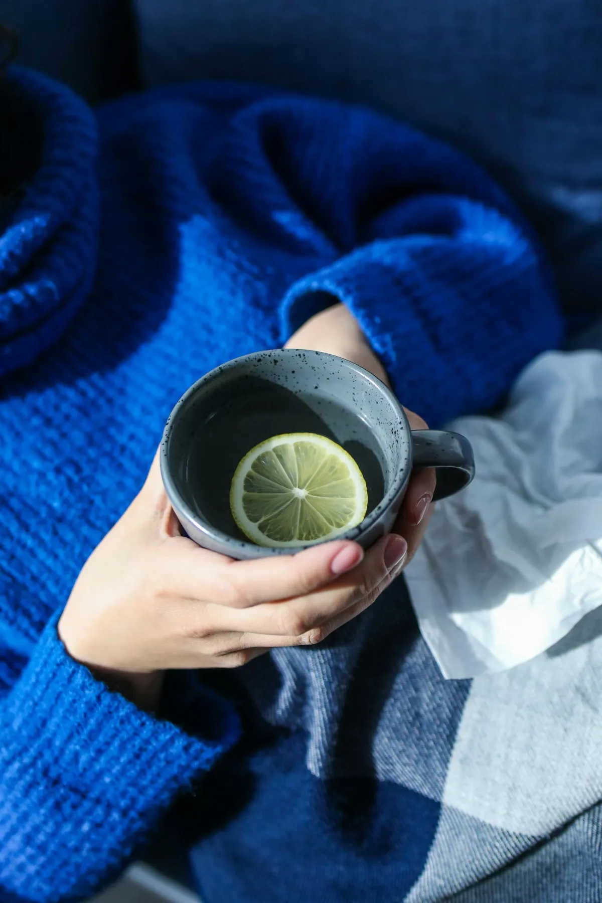 A cup of calming herbal tea to relax digestive system