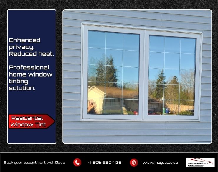 Image of home window tint installation on Dodge vehicle in Saskatoon.
